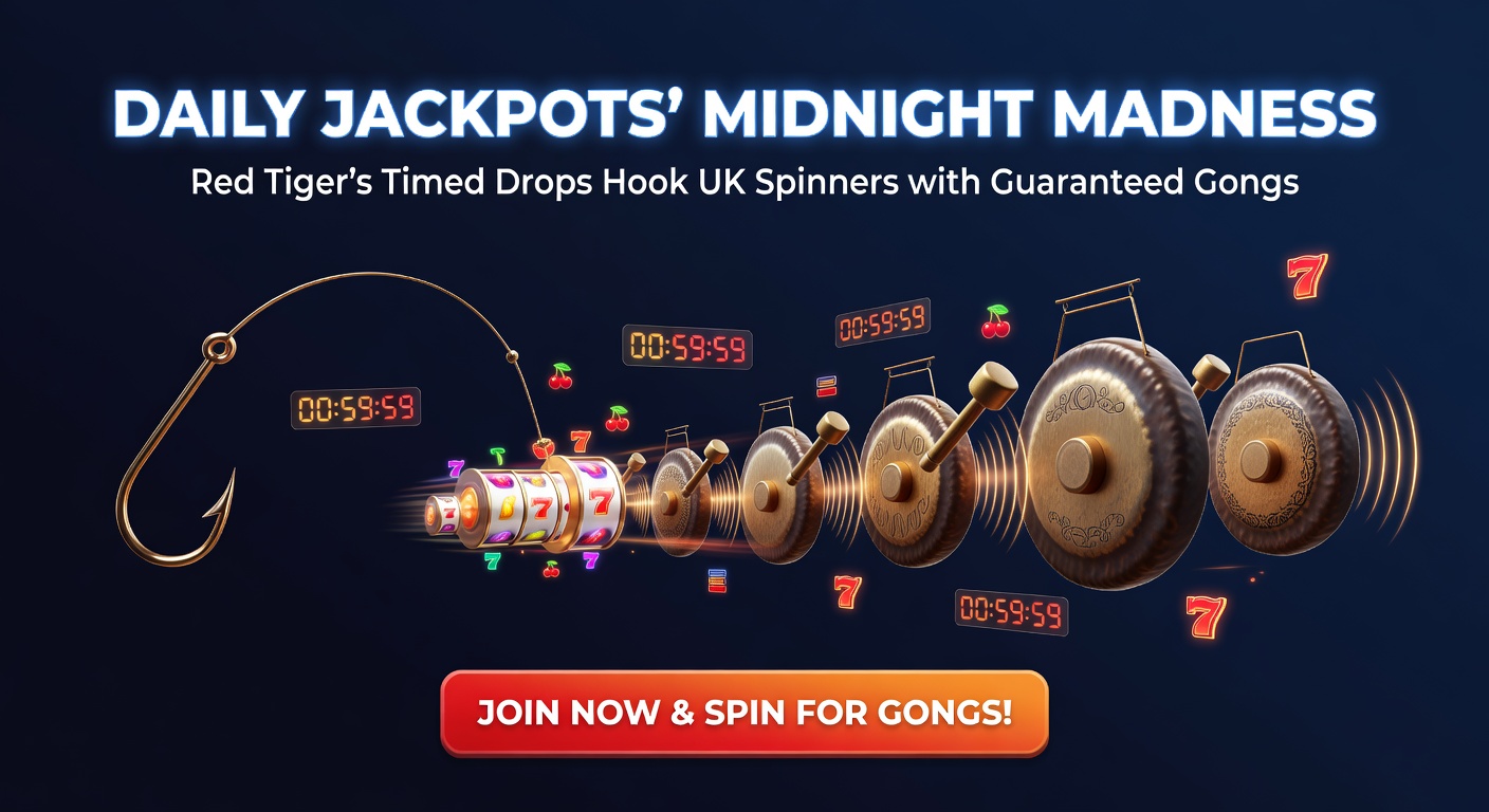 Close-up of a mobile slot interface displaying the Daily Jackpots panel with Midnight Madness timer at 00:03:42 remaining, jackpot at £15,672, and spinning reels below